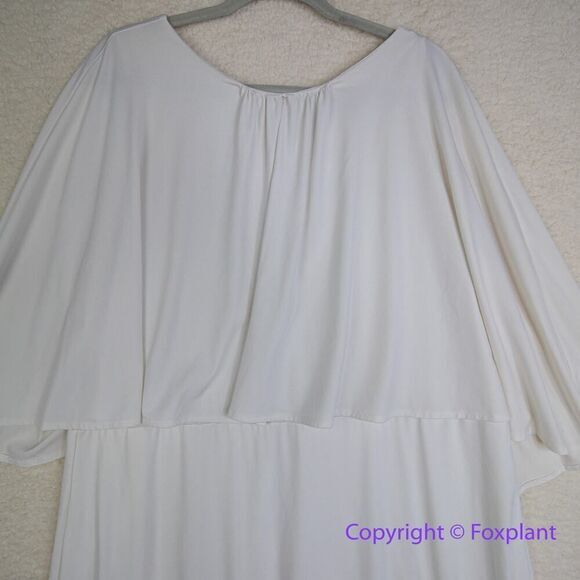 Eloquii white‎ Cape Midi Dress, size 22 - Picture 4 of 14